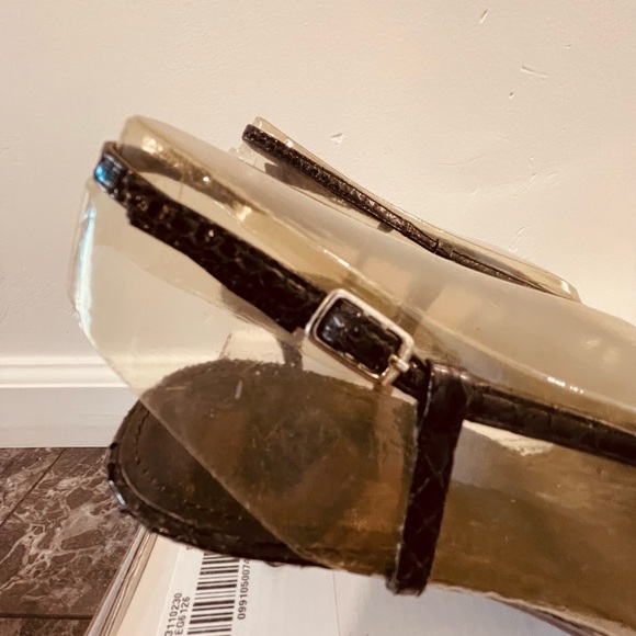 Ralph Lauren Elegant Black Croc Heels - Picture 4 of 5